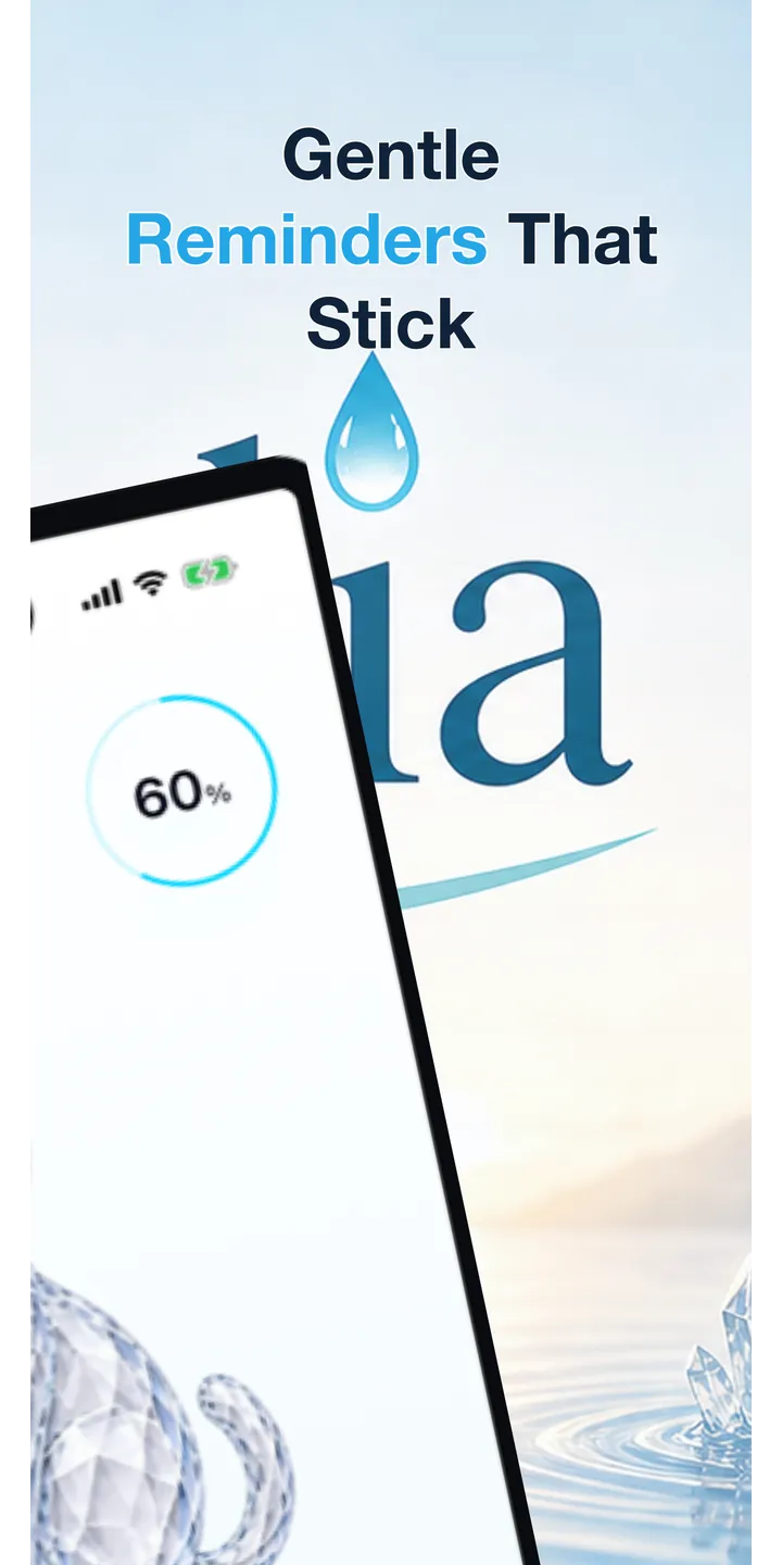 Aqualia reminder plan screenshot showing the next suggested drink and timeline