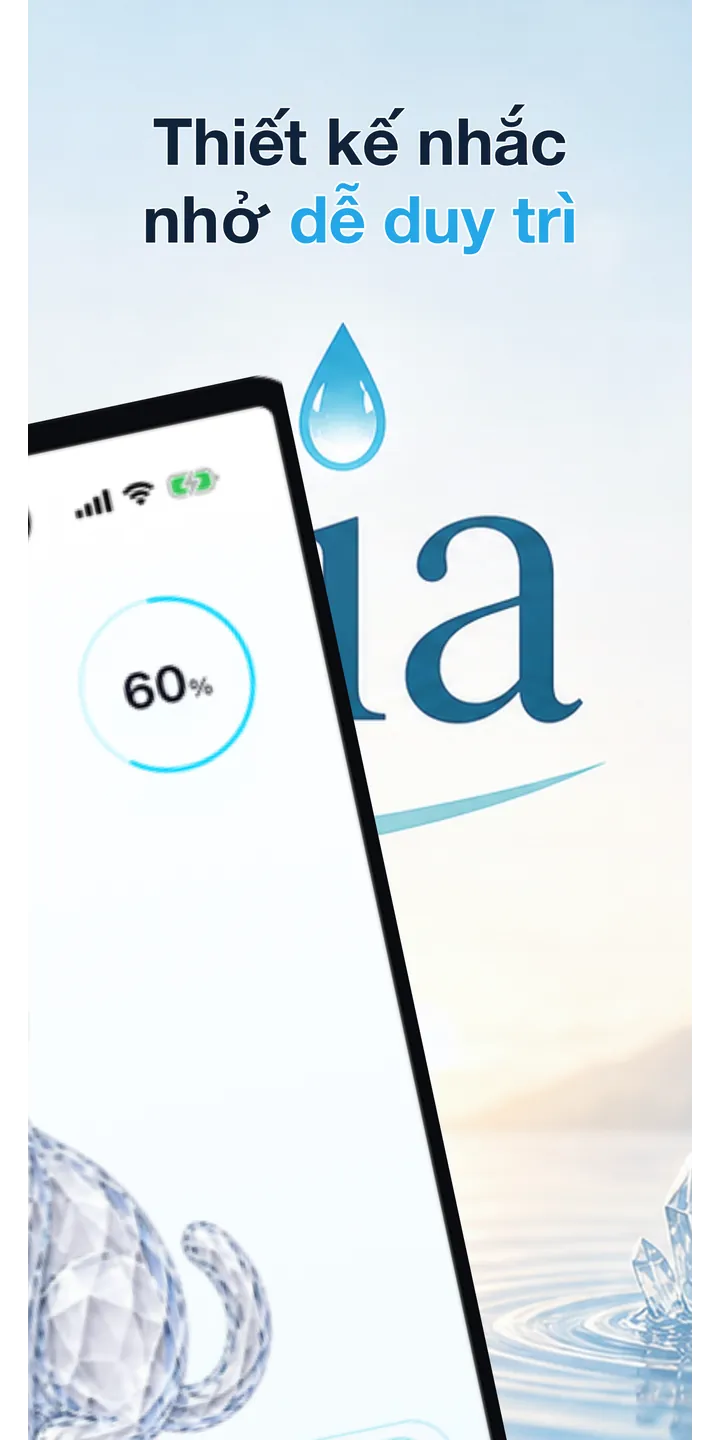 Aqualia reminder plan screenshot showing the next suggested drink and timeline