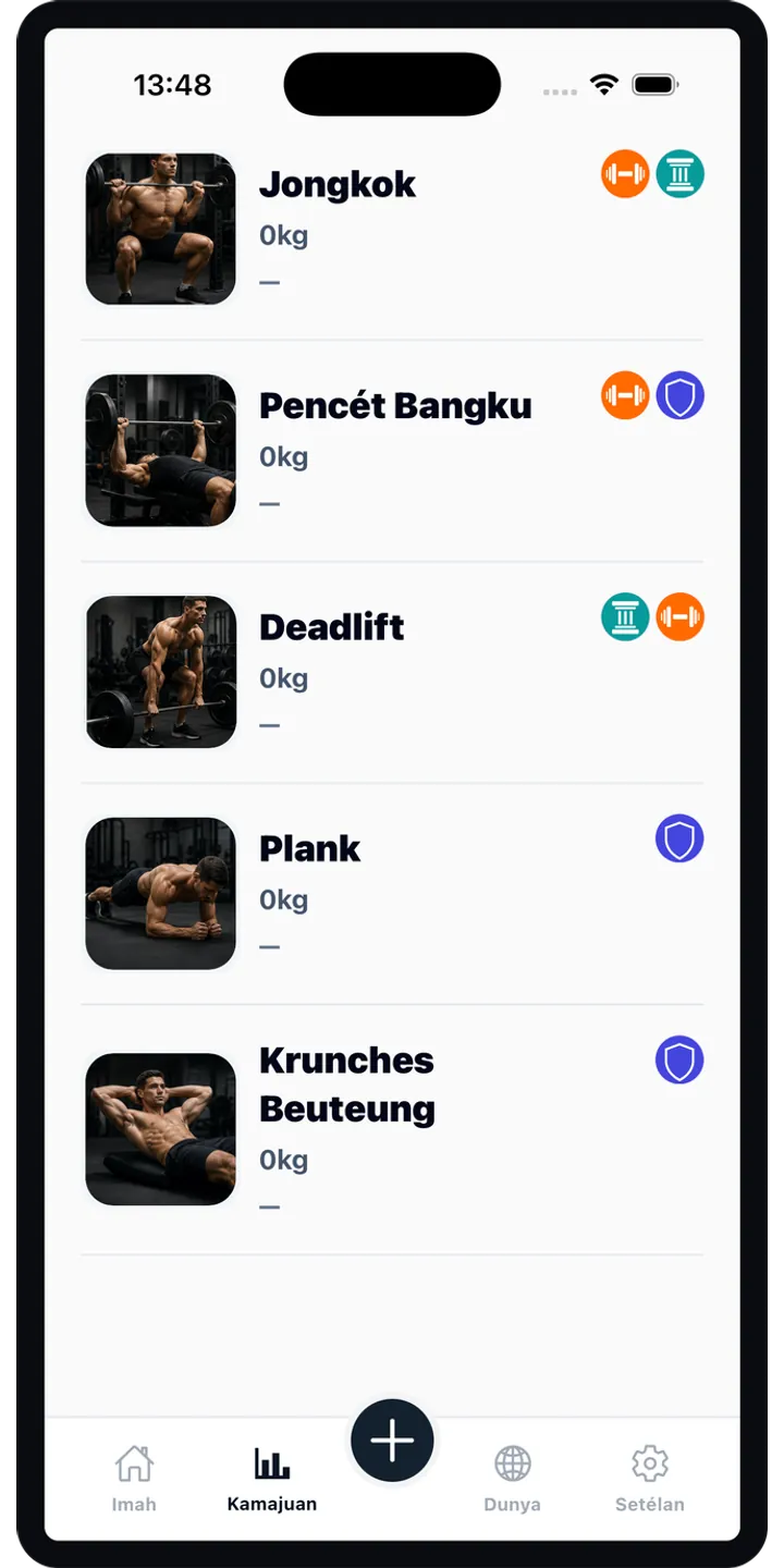 AtlasLift journey screen showing category progress across animals, vehicles, and structures