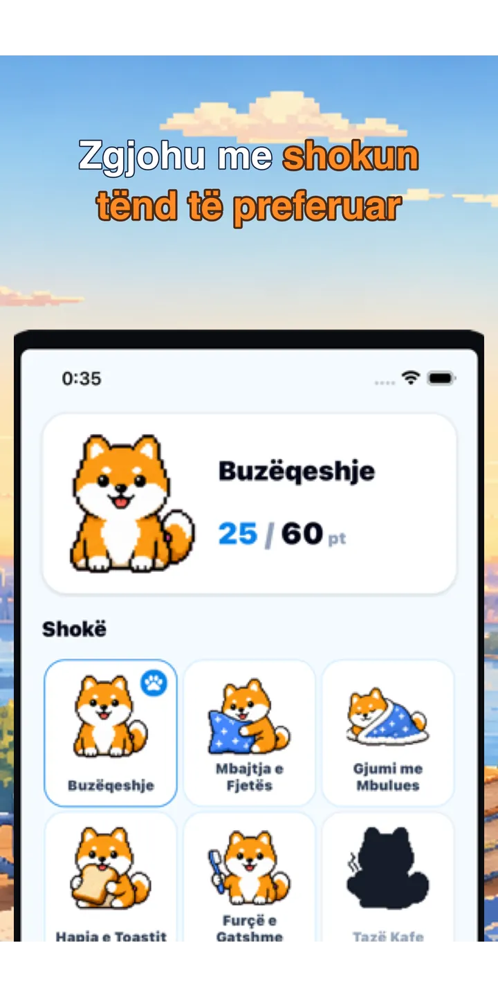 BrainUp share editor screenshot showing a styled result card ready to share