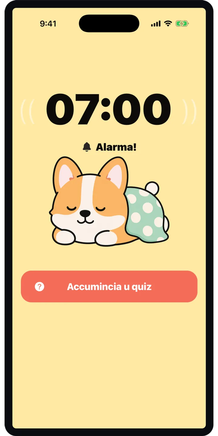 HealthUp morning quiz screenshot showing the wake-up health question flow