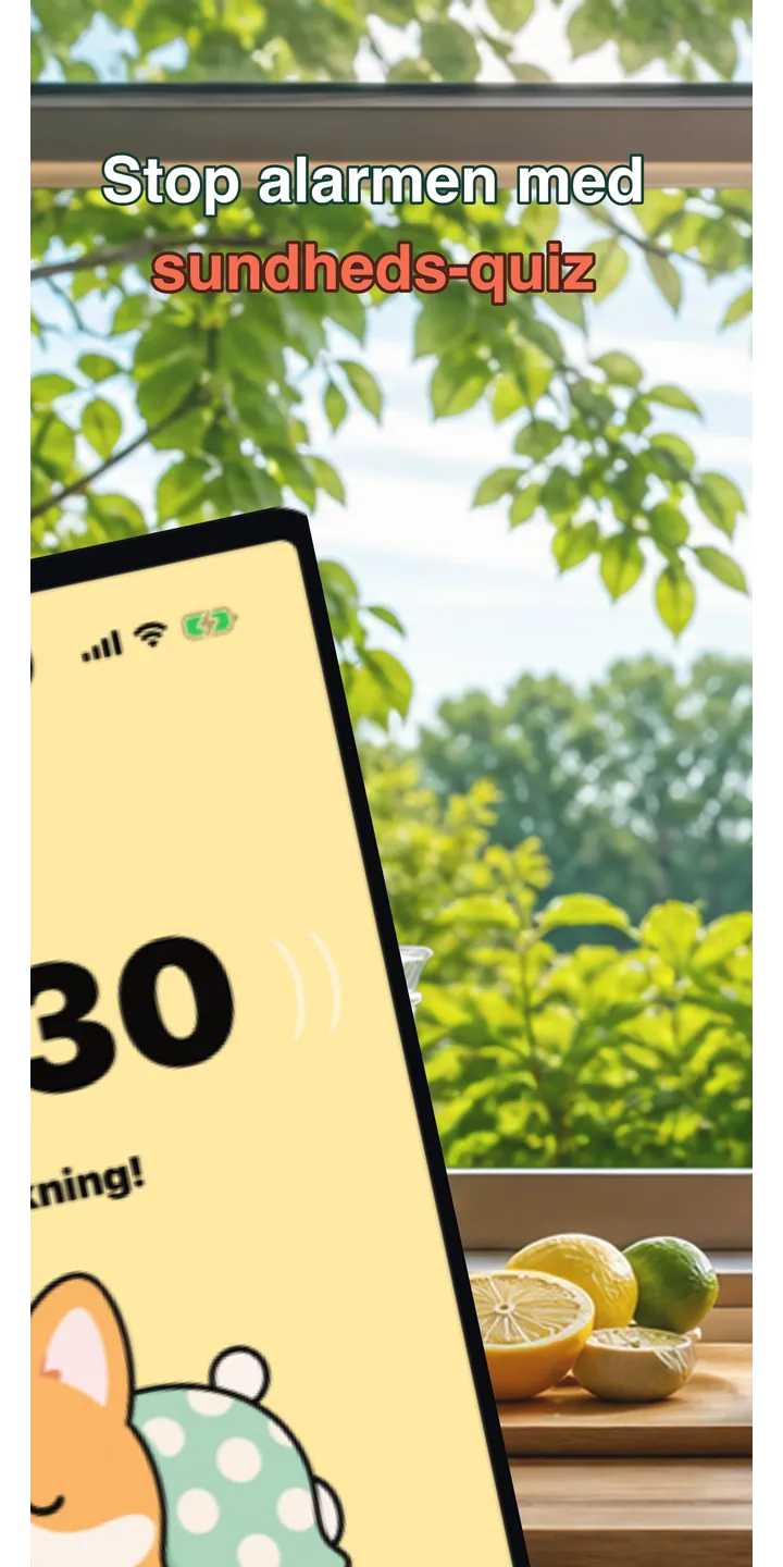 HealthUp morning quiz screenshot showing the wake-up health question flow