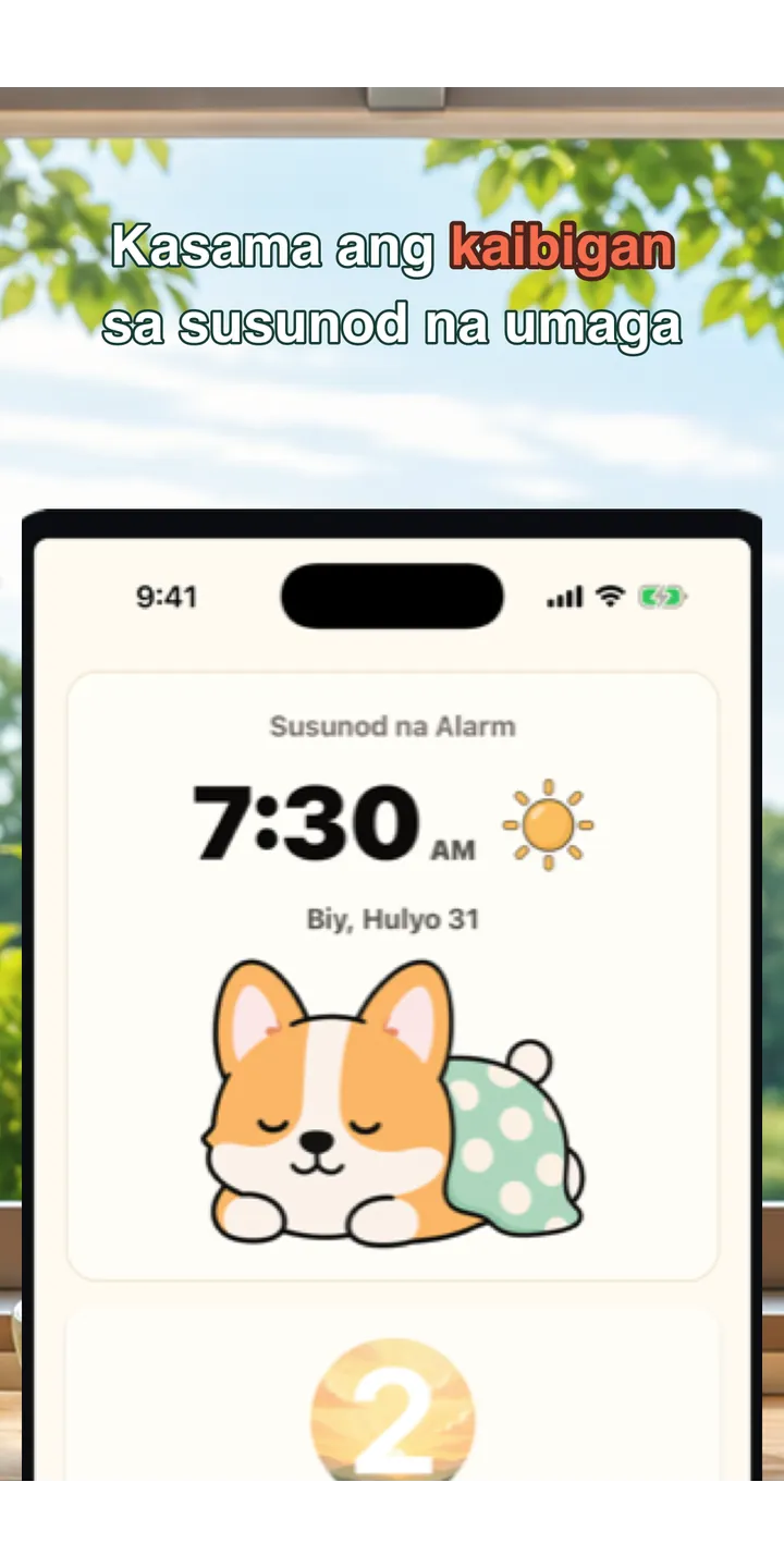 HealthUp Sunday boss screenshot showing the weekly review challenge