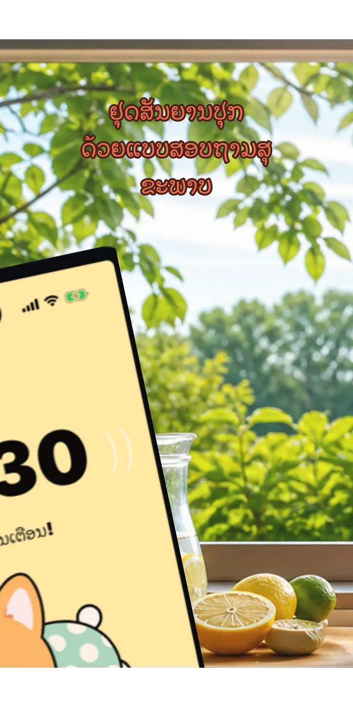 HealthUp morning quiz screenshot showing the wake-up health question flow