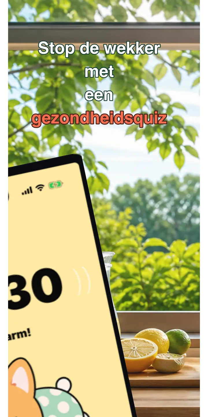 HealthUp morning quiz screenshot showing the wake-up health question flow
