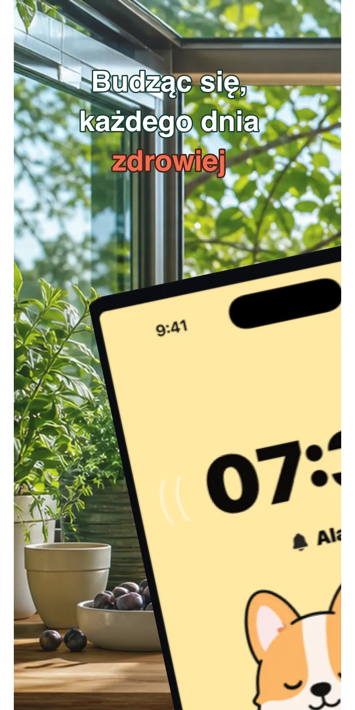 HealthUp home screen screenshot showing the next alarm and morning overview