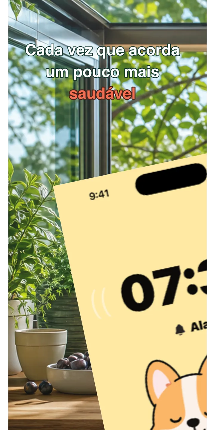 HealthUp home screen screenshot showing the next alarm and morning overview