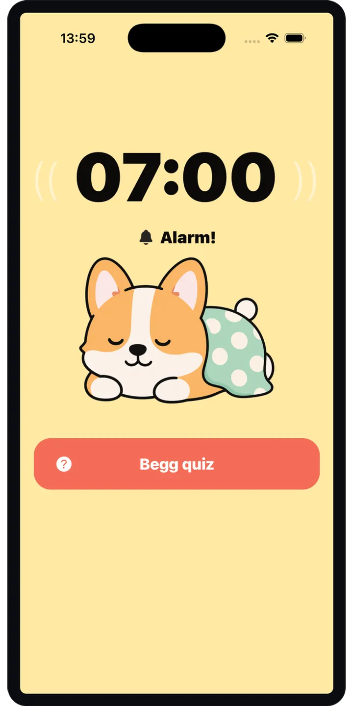 HealthUp morning quiz screenshot showing the wake-up health question flow