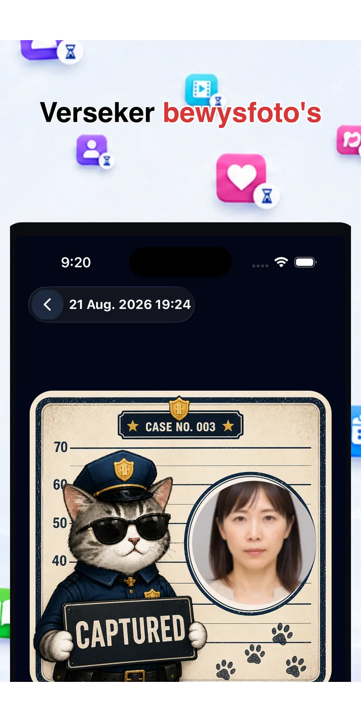 Officer Meow history screen showing focus activity over time
