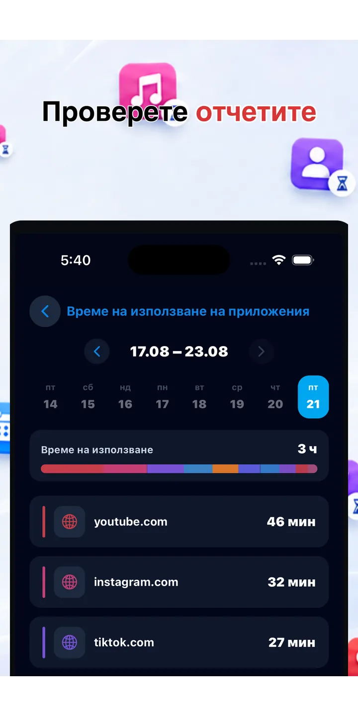 Officer Meow statistics screen showing focus trends