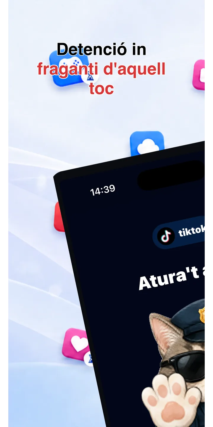 Officer Meow home screen showing today’s focus patrol