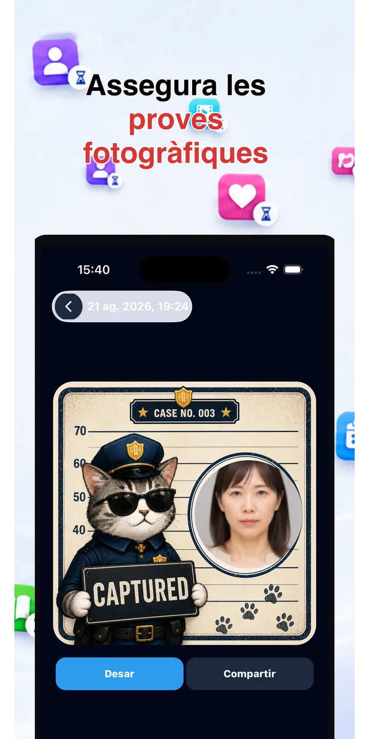 Officer Meow history screen showing focus activity over time