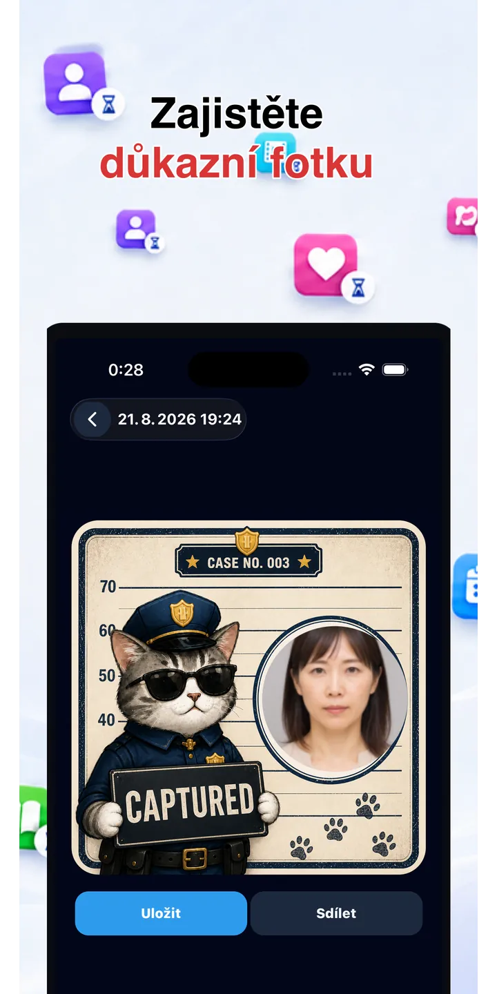 Officer Meow history screen showing focus activity over time