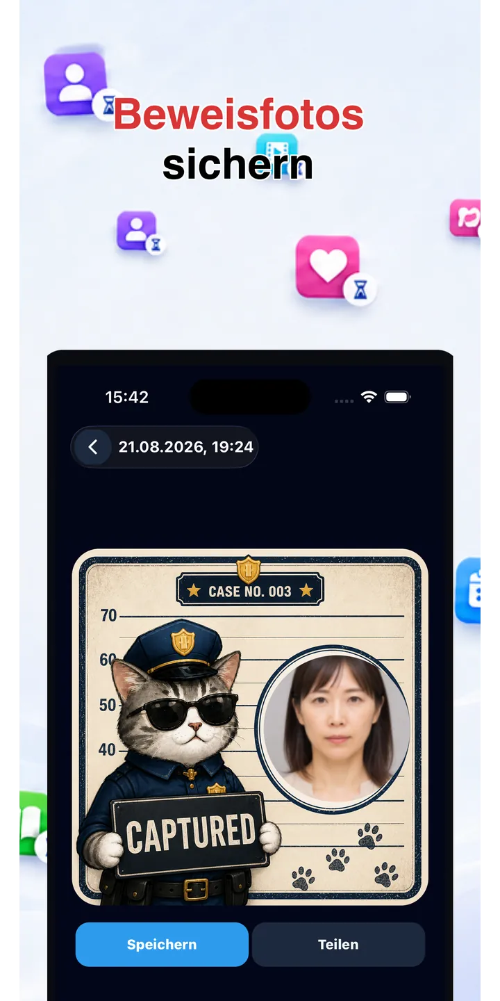 Officer Meow history screen showing focus activity over time