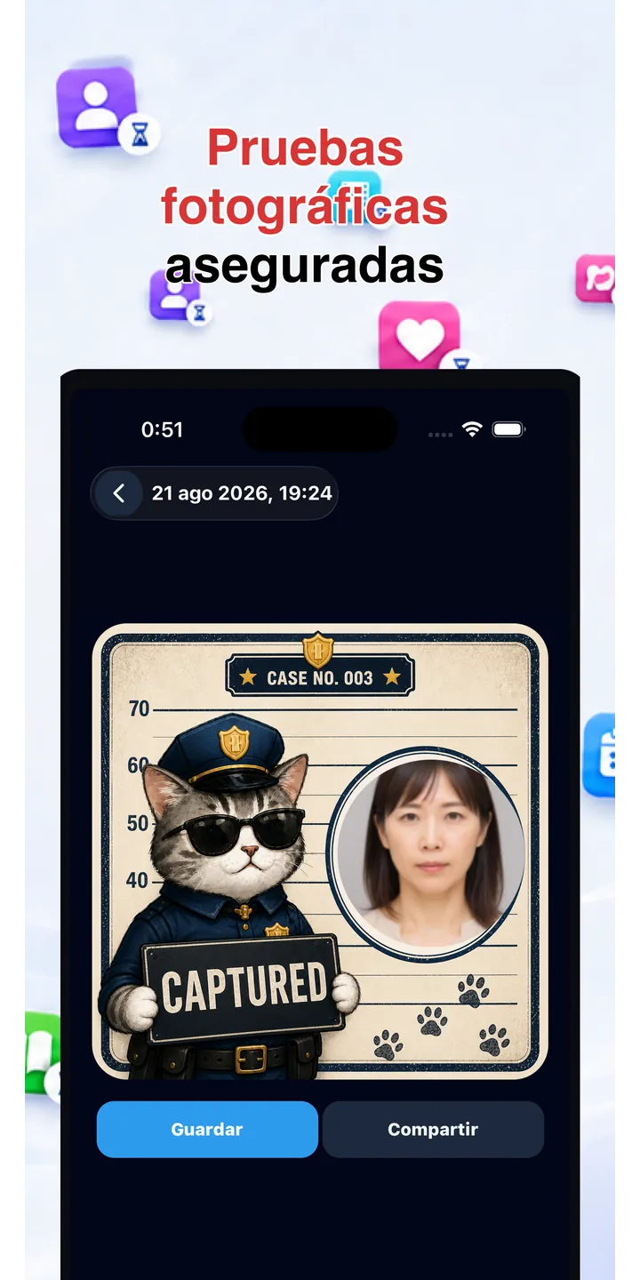 Officer Meow history screen showing focus activity over time