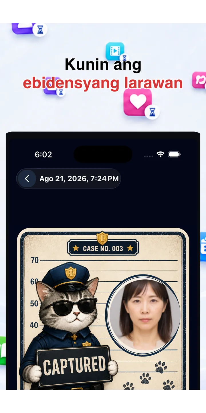Officer Meow history screen showing focus activity over time
