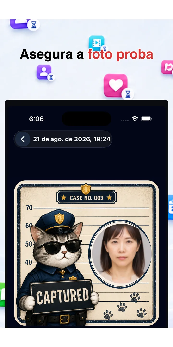 Officer Meow history screen showing focus activity over time