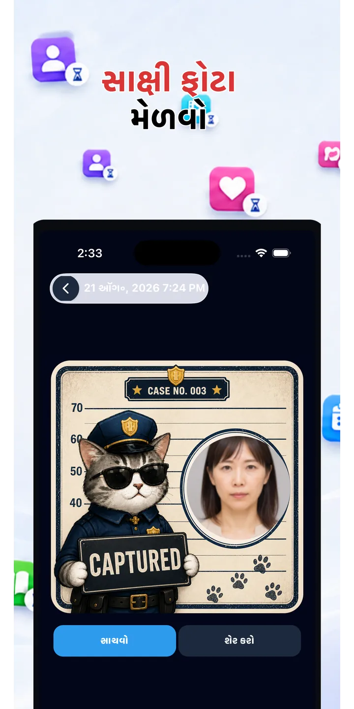 Officer Meow history screen showing focus activity over time
