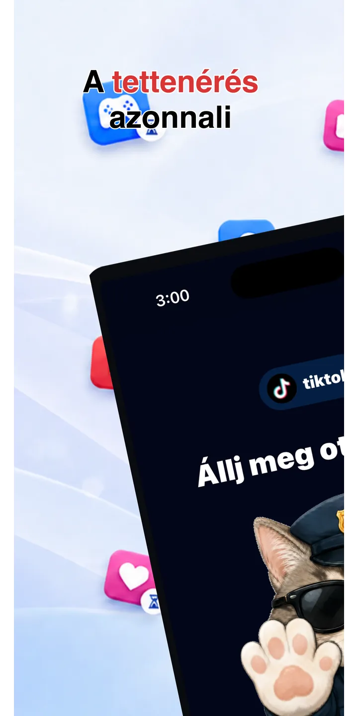 Officer Meow home screen showing today’s focus patrol