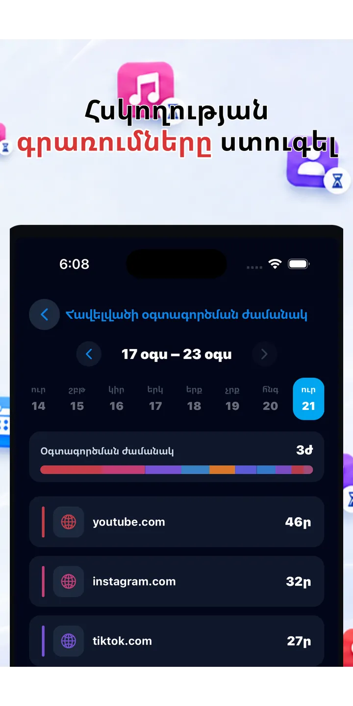 Officer Meow statistics screen showing focus trends