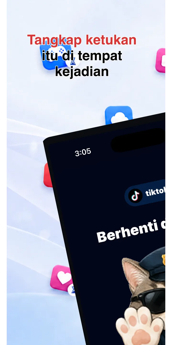 Officer Meow home screen showing today’s focus patrol