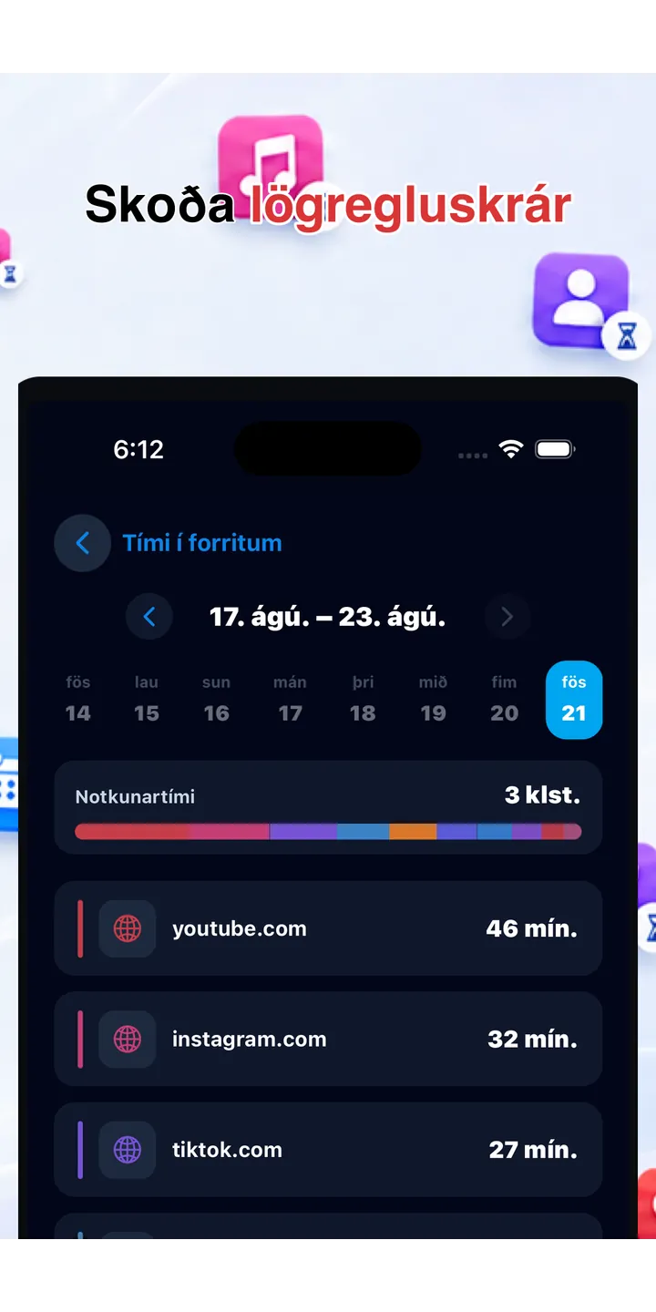 Officer Meow statistics screen showing focus trends