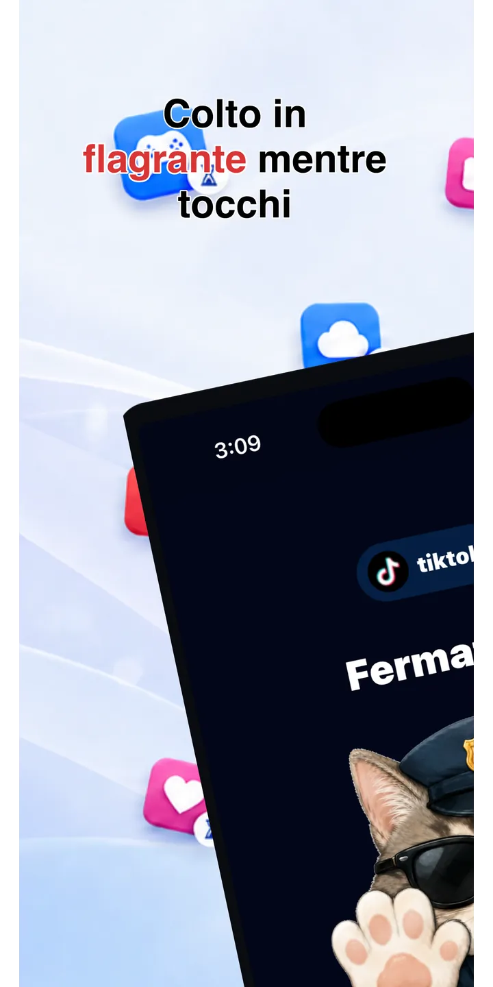 Officer Meow home screen showing today’s focus patrol