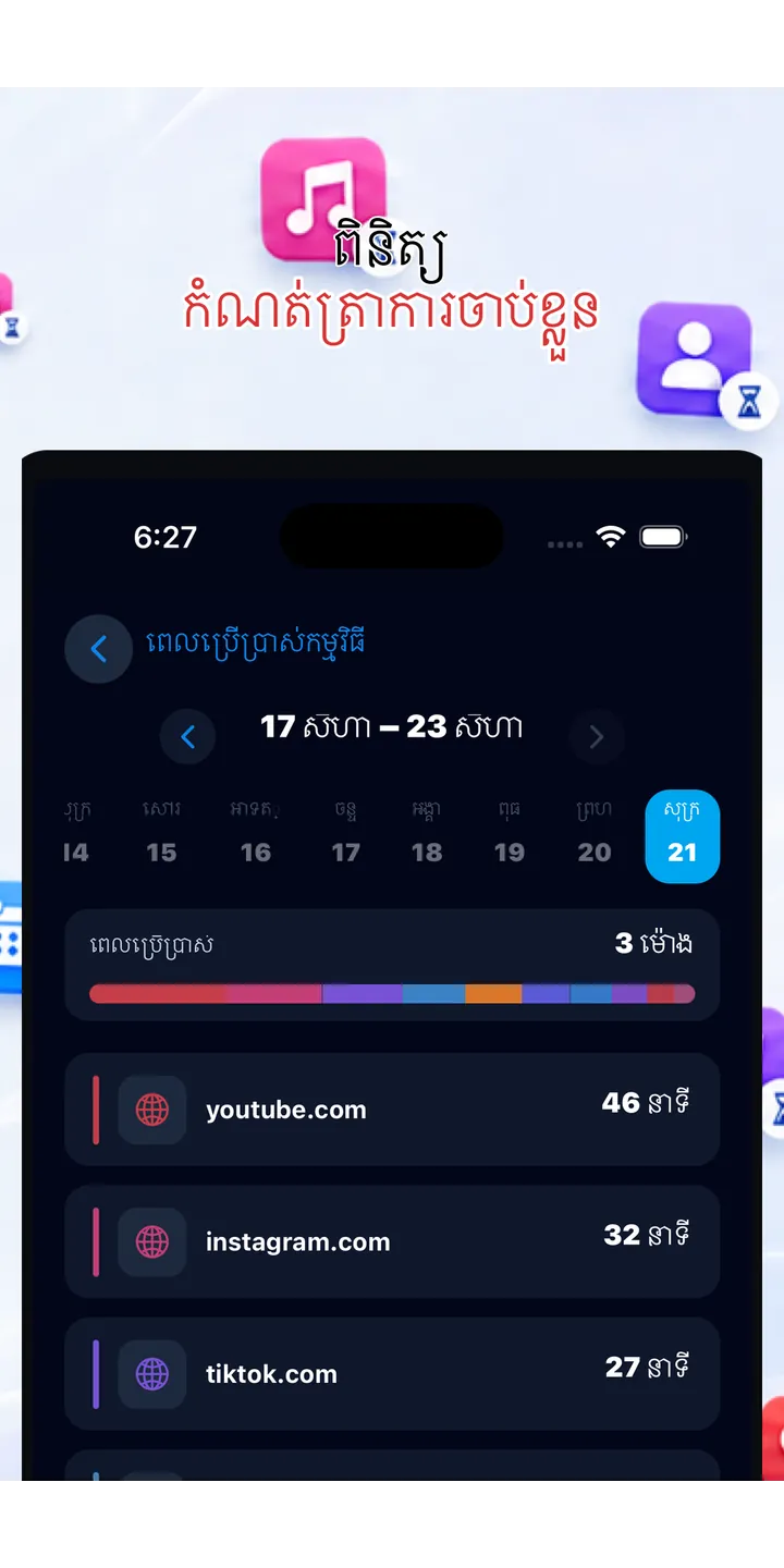 Officer Meow statistics screen showing focus trends