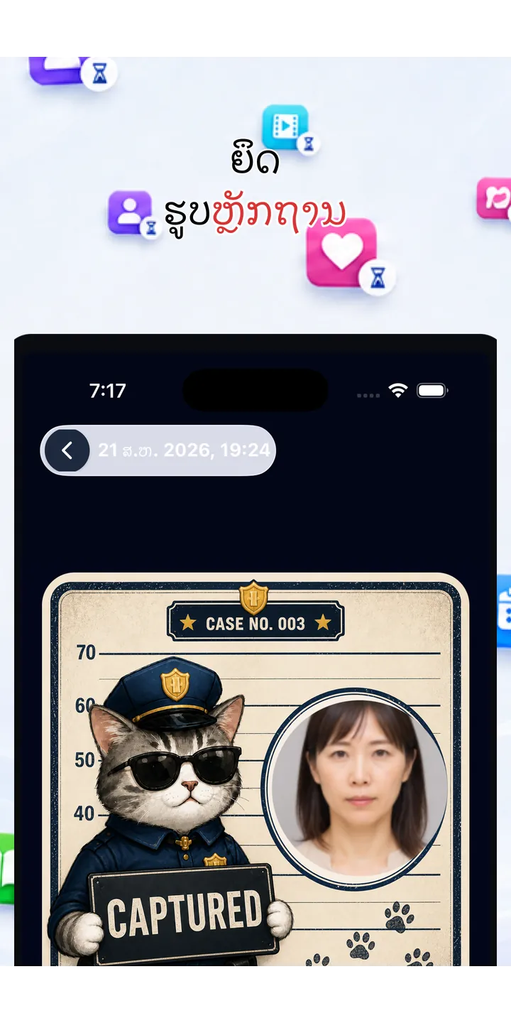 Officer Meow history screen showing focus activity over time