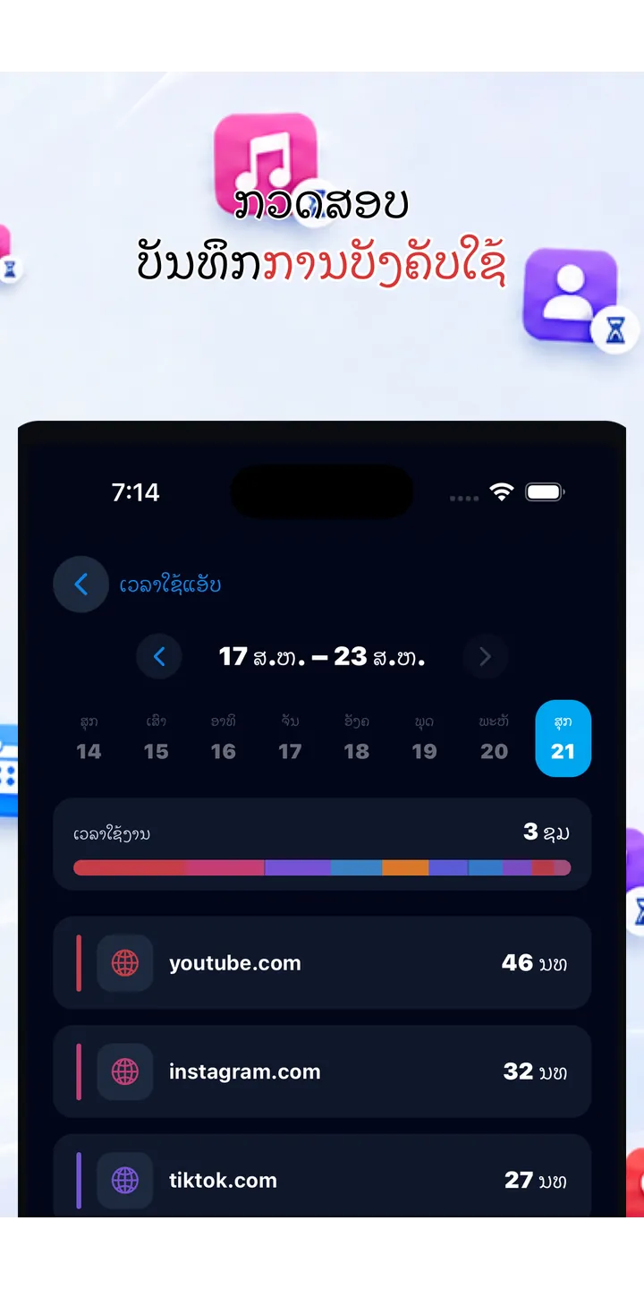Officer Meow statistics screen showing focus trends
