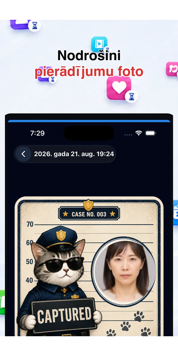 Officer Meow history screen showing focus activity over time