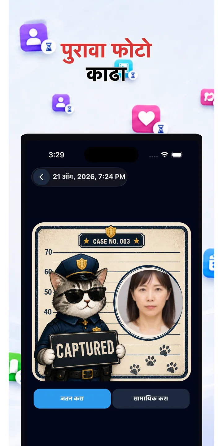Officer Meow history screen showing focus activity over time