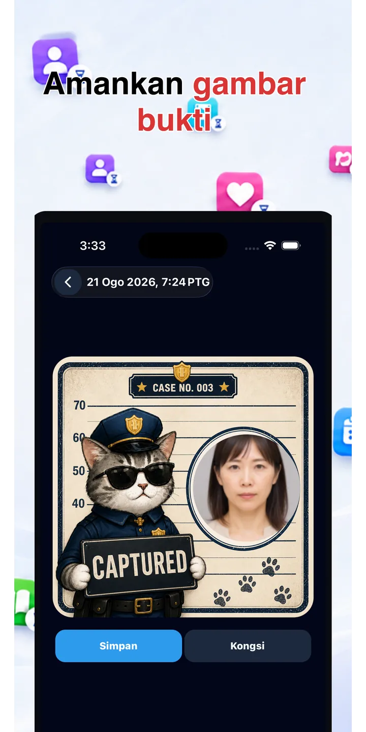 Officer Meow history screen showing focus activity over time