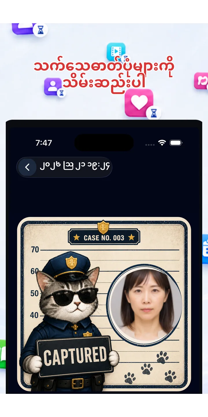 Officer Meow history screen showing focus activity over time