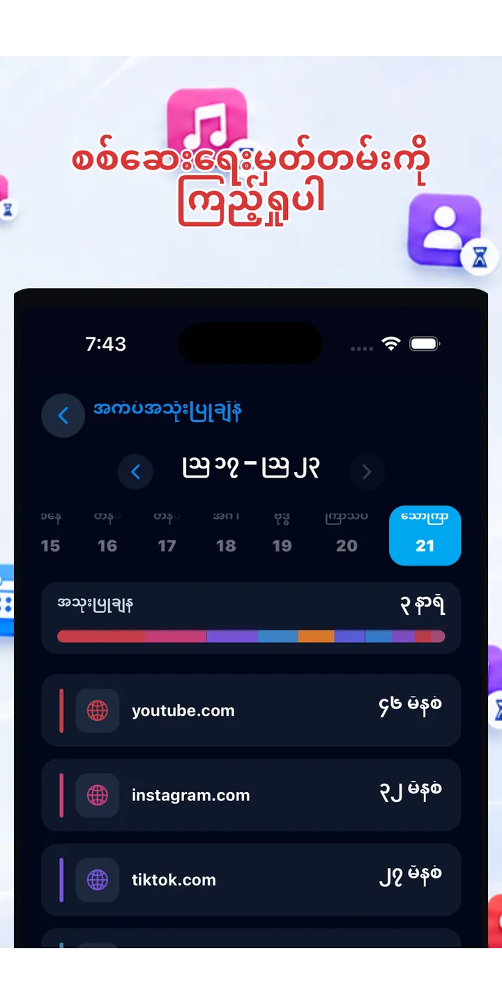 Officer Meow statistics screen showing focus trends