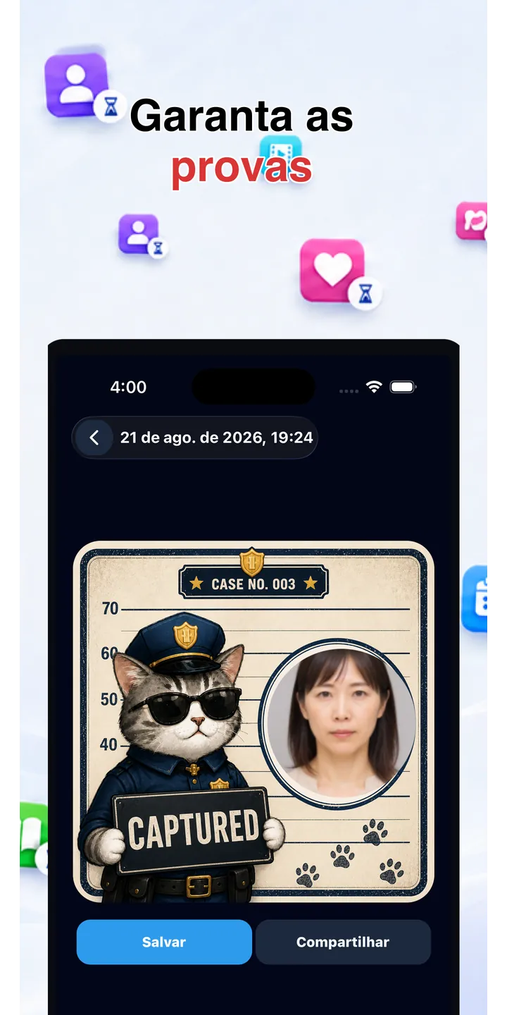 Officer Meow history screen showing focus activity over time