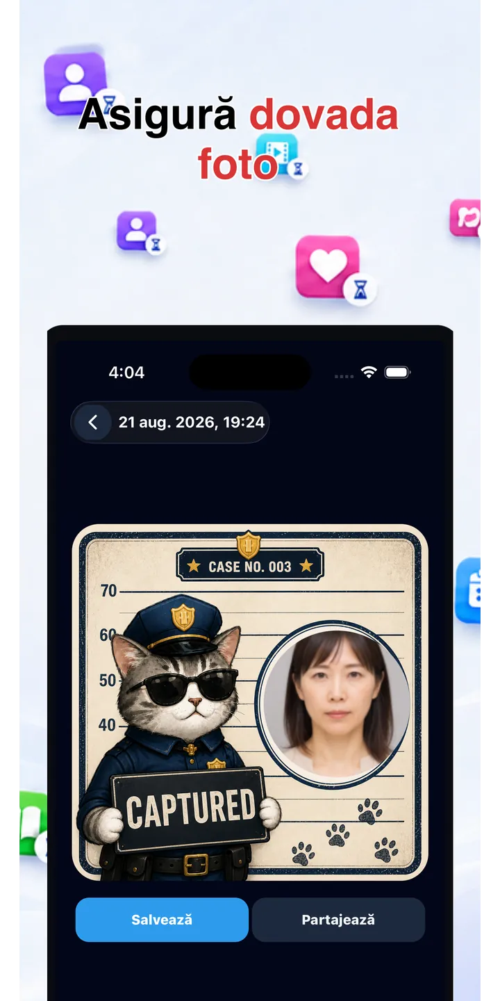 Officer Meow history screen showing focus activity over time