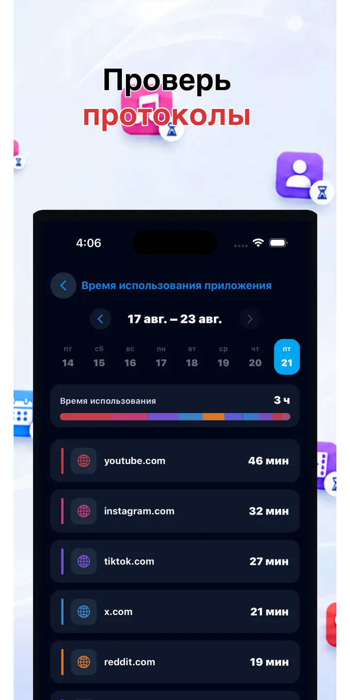 Officer Meow statistics screen showing focus trends