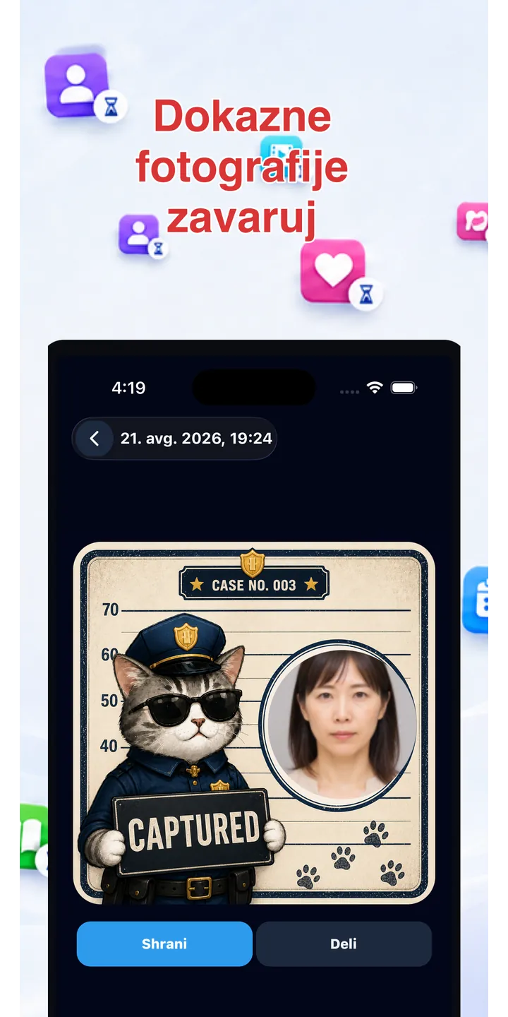 Officer Meow history screen showing focus activity over time