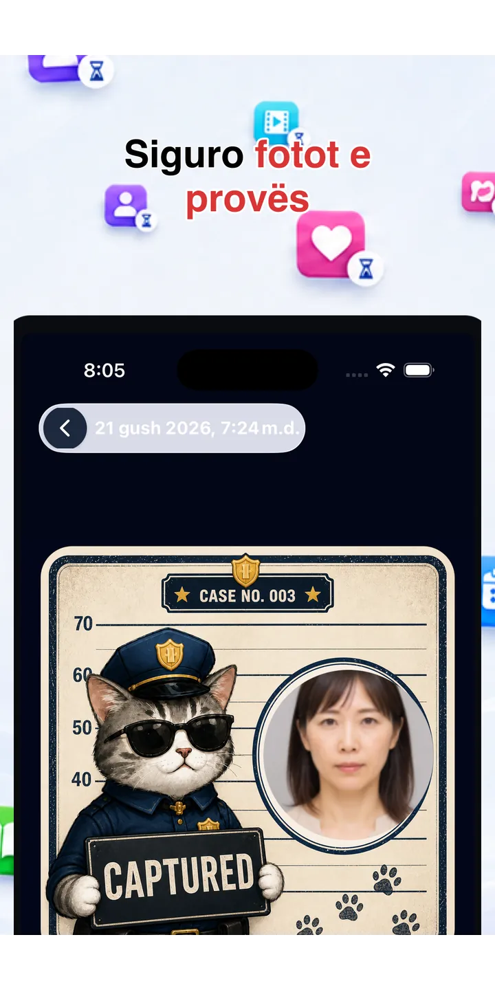 Officer Meow history screen showing focus activity over time