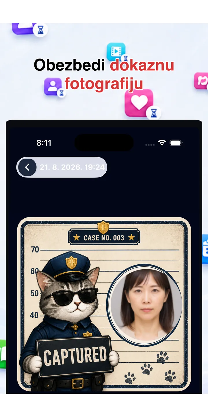 Officer Meow history screen showing focus activity over time