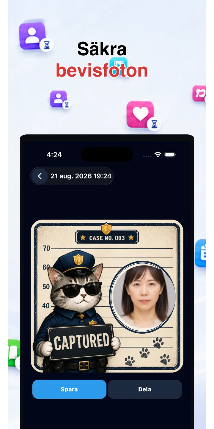 Officer Meow history screen showing focus activity over time