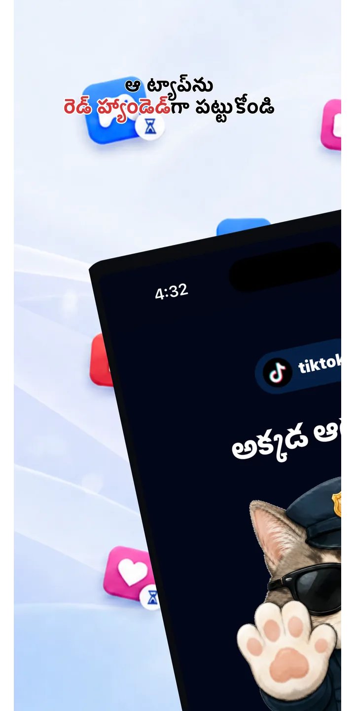 Officer Meow home screen showing today’s focus patrol