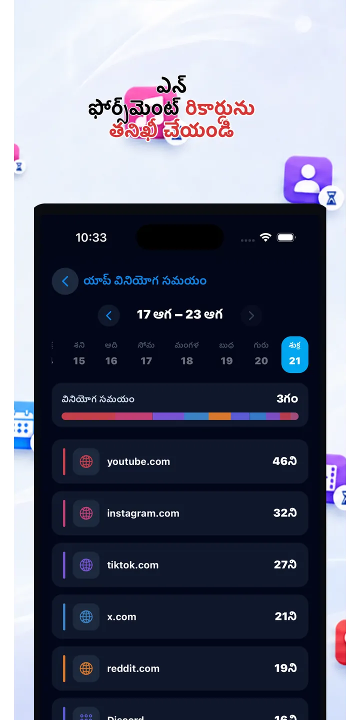 Officer Meow statistics screen showing focus trends