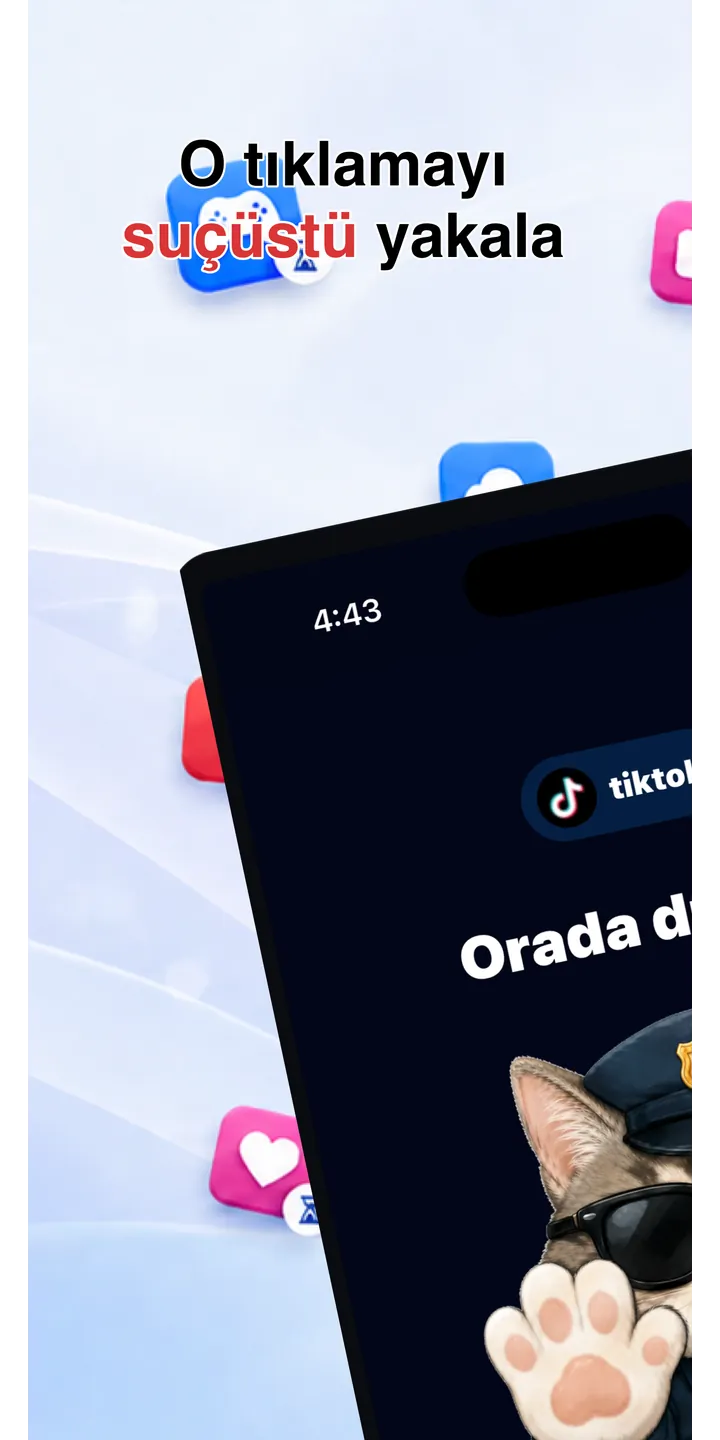 Officer Meow home screen showing today’s focus patrol