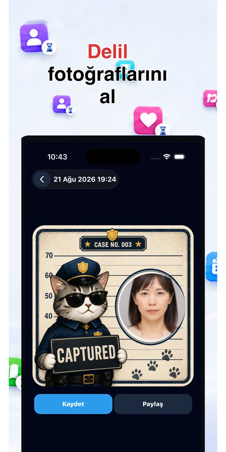 Officer Meow history screen showing focus activity over time