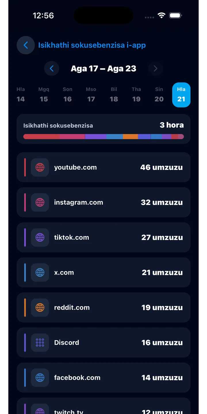 Officer Meow history screen showing focus activity over time