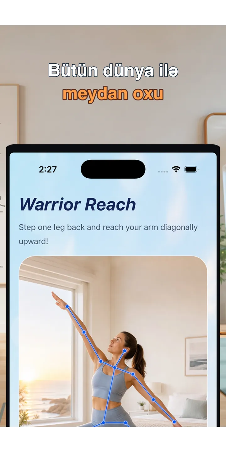 PoseUp share editor screenshot showing social-ready morning content