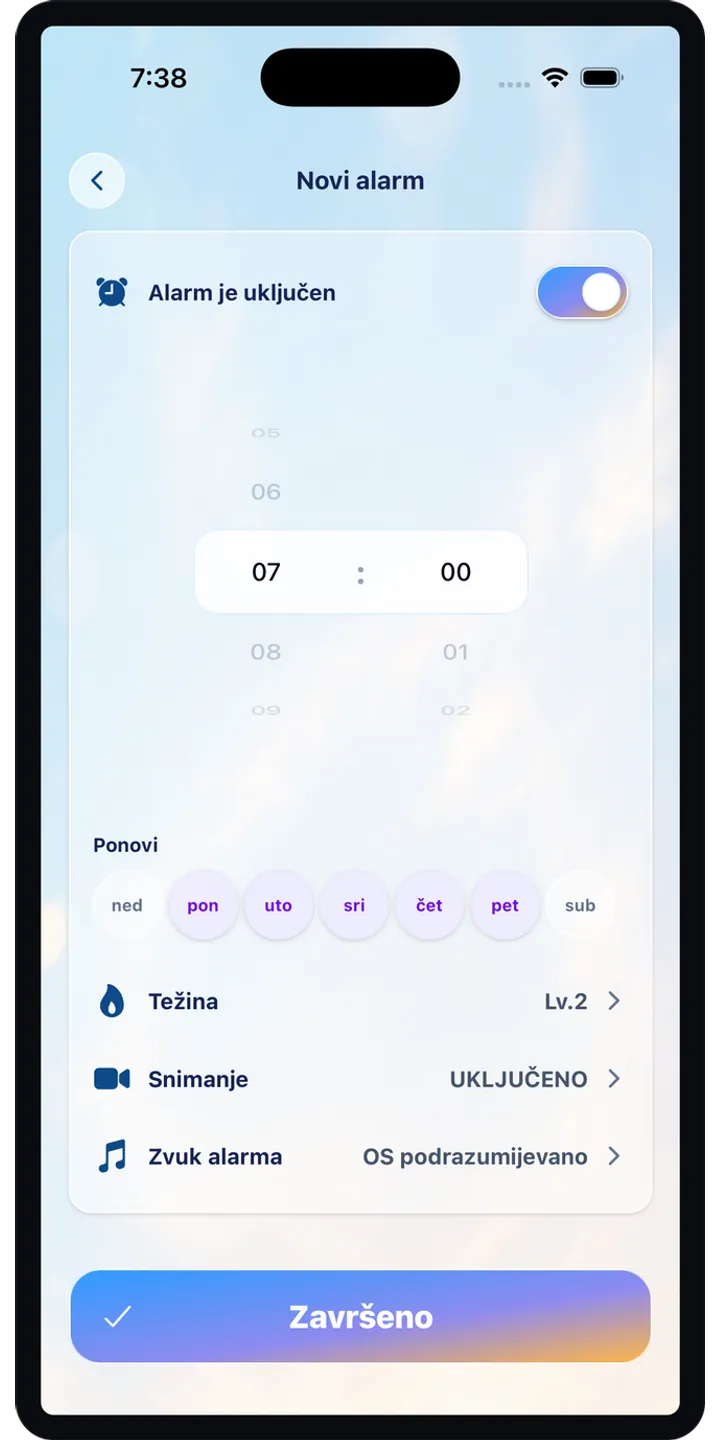 PoseUp history screenshot showing saved morning scores and records
