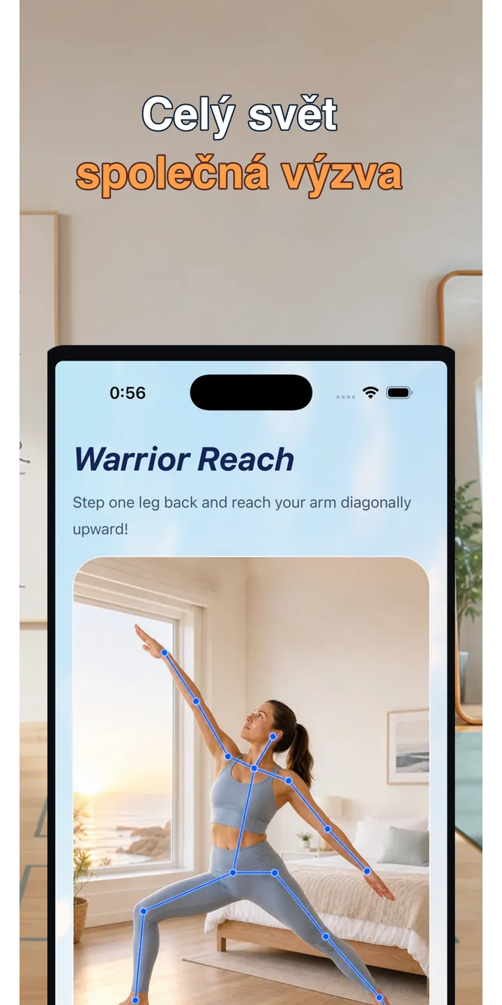 PoseUp share editor screenshot showing social-ready morning content